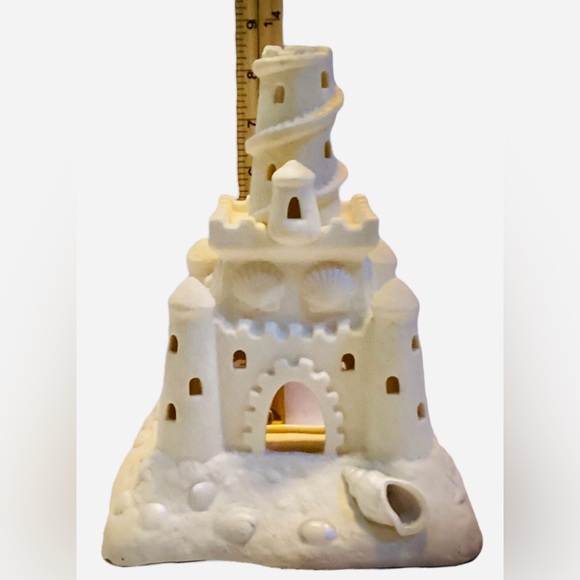 Party Lite Sand Castle Tealight Votive Holder Ceramic Nautical Beach - Picture 8 of 8